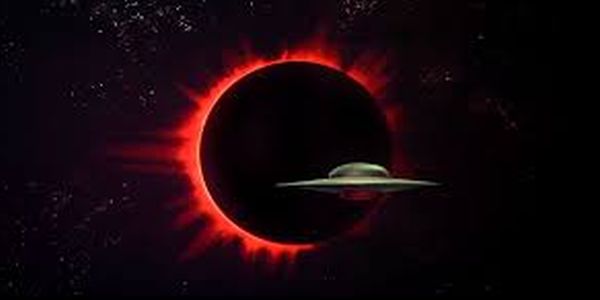 Movie still of the eclipse from Forbidden Planet (1956)