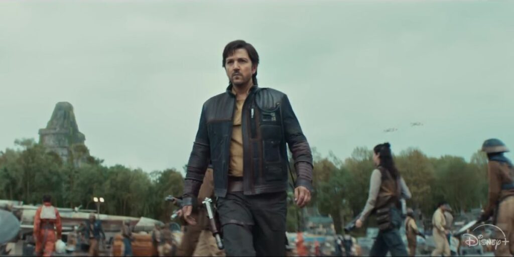Television still of Diego Luna as Cassian Andor in the Andor: A Star Wars Story