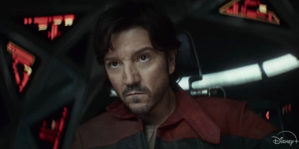 Television still of Diego Luna as Cassian Andor in the Andor: A Star Wars Story