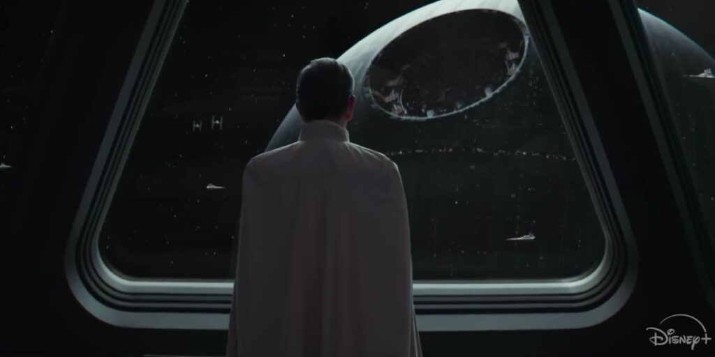 Television still of Ben Mendelsohn as Orson Krennic in the Andor: A Star Wars Story