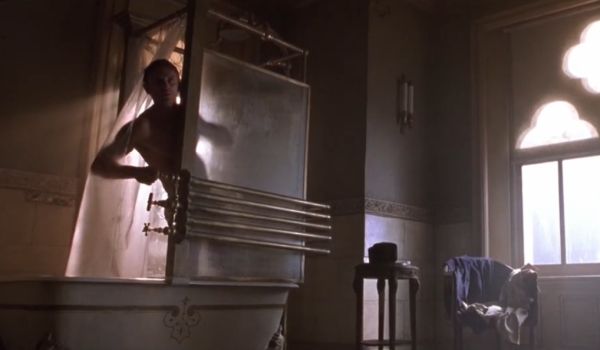 Movie still of Daniel Craig as Alex West showering in Lara Croft: Tomb Raider (2001)