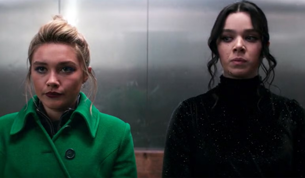 Television still of Florence Pugh as Yelena Belova and Hailee Steinfeld as Kate Bishop in the Marvel Studios' Hawkeye