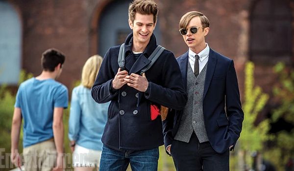 Movie still of Andrew Garfield as Peter Parker / Spider-Man and Dane DeHaan as Harry Osborn / Green Goblin in The Amazing Spider-Man 2 (2014)