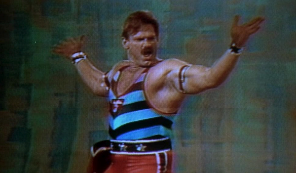 Movie still of Jesse Ventura as Captain Freedom in The Running Man (1987)