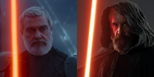 Television still of Ray Stevenson and Rory McCann as Baylan Skoll in Star Wars: Ahsoka
