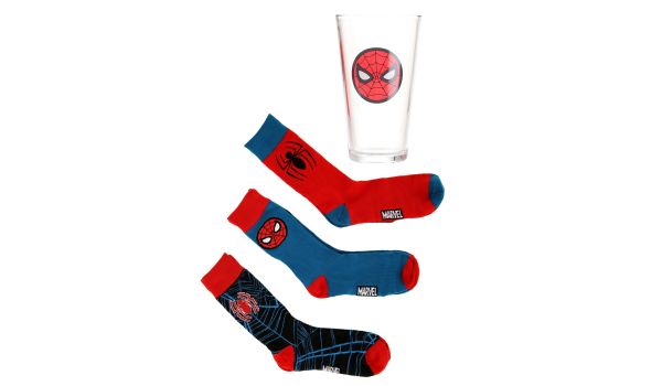 Marvel Marvel Spider-Man Pint Glass & Sock Bundle from Fun.com