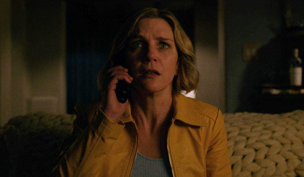 Television still of Rhea Seehorn as Carol Sturka in Pluribus