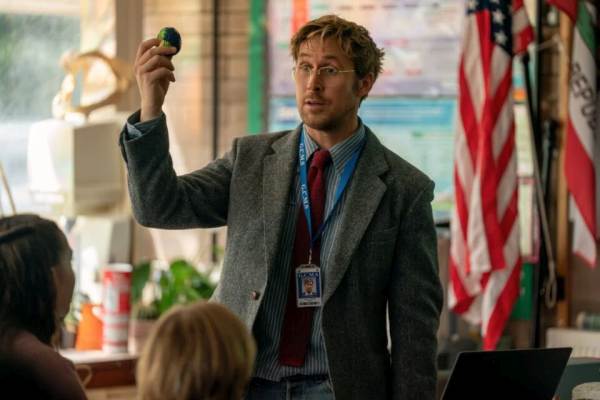Movie still of Ryan Gosling as Ryland Grace in the sci-fi movie Project Hail Mary (2026)