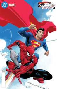 Superman and Spider-Man 2026 DC Marvel crossover comic cover variant by Clayton Crain