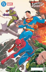 Superman and Spider-Man 2026 DC Marvel crossover comic cover variant by Mikel Janín