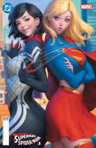 Superman and Spider-Man 2026 DC Marvel crossover comic cover variant by Stanley “Artgerm” Lau
