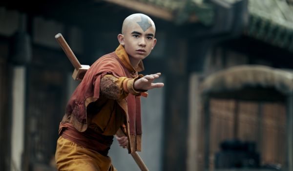 Television still of Gordon Cormier as Aang in the Avatar: The Last Airbender