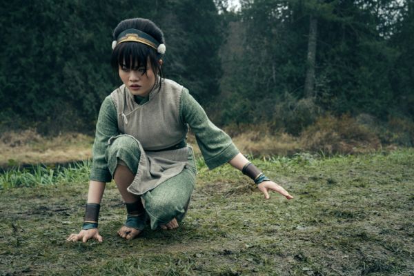 Television still of Miya Cech as Toph in the Avatar: The Last Airbender