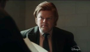 Television still of Elden Henson as Franklin "Foggy" Nelson: in the sci-fi show Daredevil: Born Again