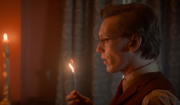 Television still of Jamie Campbell Bower as Henry Creel / Vecna / Mr. Whatsit in the sci-fi show Stranger Things episode ""Chapter Eight: The Rightside Up""