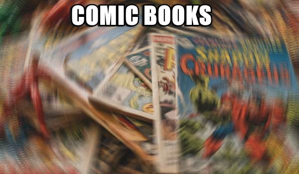 header image of comic books and action figures