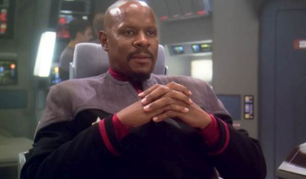 Television still of Avery Brooks as Commander Benjamin 'Ben' Sisko in the sci-fi show Star Trek: Deep Space Nine