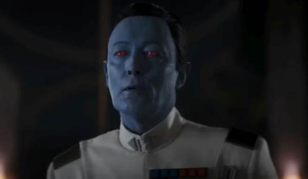 Screenshot of Lars Mikkelsen as Grand Admiral Thrawn in Star Wars: Ahsoka (2023):