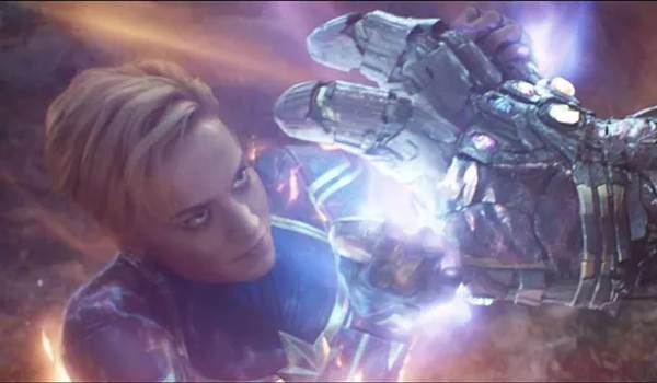 Screenshot of Brie Larson as Captain Marvel / Carol Danvers in Avengers: Infinity War (2018)