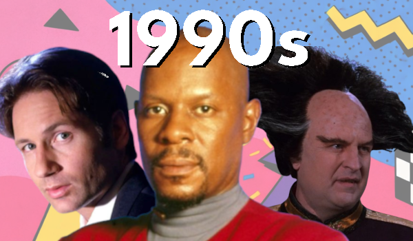 Banner for 1980s with Fox Mulder, Commander Sisko, and Londo