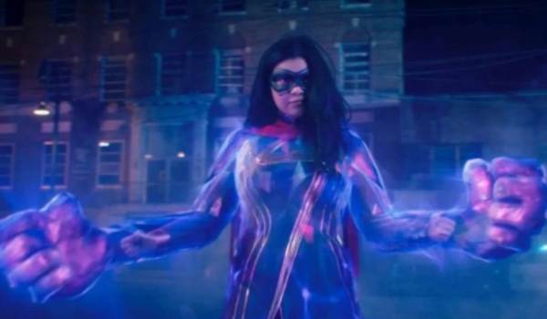 Screenshot of Iman Vellani as Ms. Marvel / Kamala Khan in Marvel Studios' Ms. Marvel (2022)