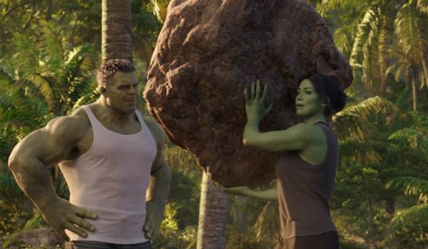 Screenshot of Tatiana Maslany as She-Hulk / Jennifer Walters in She-Hulk: Attorney at Law (2022)