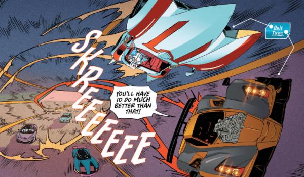 Speed Racer (2026) #6 comic panel by Davide Tinto