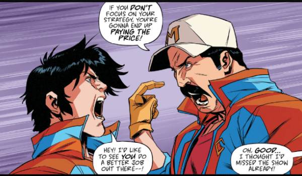 Speed Racer (2026) #6 comic panel by Davide Tinto