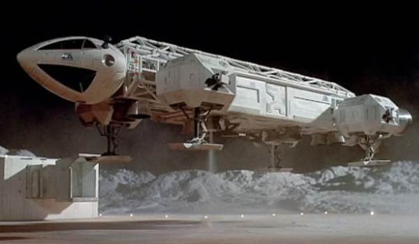The Eagle Transporter spaceship from Space: 1999 on the moon