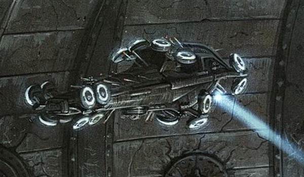 The glowing Nebuchadnezzar speeder from The Matrix