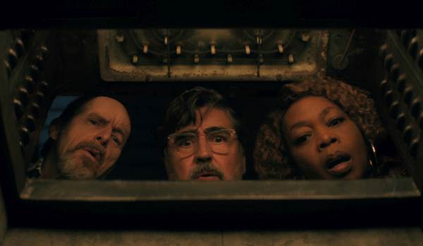 Television still of Alfred Molina as Sam Cooper, Denis O'Hare as Wally Baker, Alfre Woodard as Judy Daniels in the sci-fi show The Boroughs