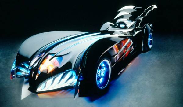 Batmobile from the movie Batman & Robin (1997) with it's flashing lights