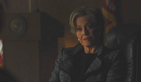 Movie still of Sigourney Weaver as Bartholomew in the sci-fi movie The Gorge (2025)