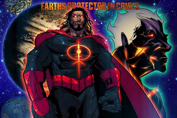 Dark City Comics' EPIC: Earths Protector in Crisis #2 comic book cover featuring creator Lonnie “Lō” Plater's characters.