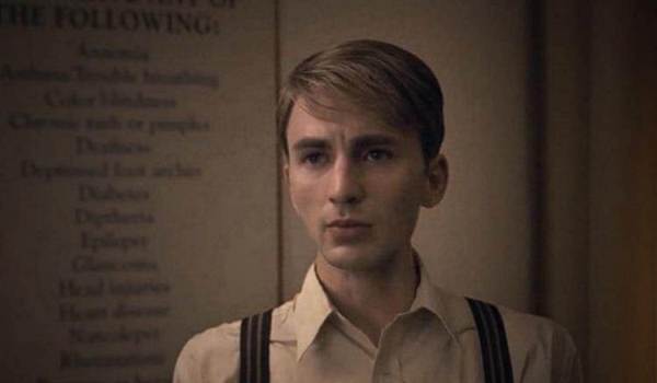 Chris Evans as Steve Rogers in the 2011 film Captain America: The First Avenger.