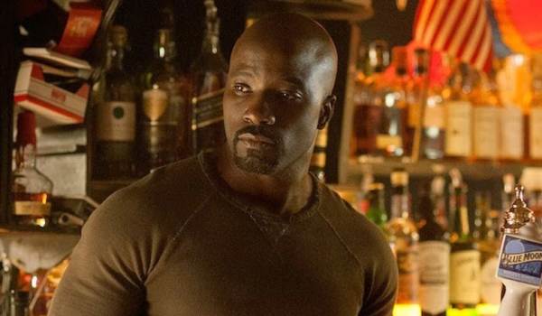 Mike Colter as Luke Cage in a scene from the television series Luke Cage.