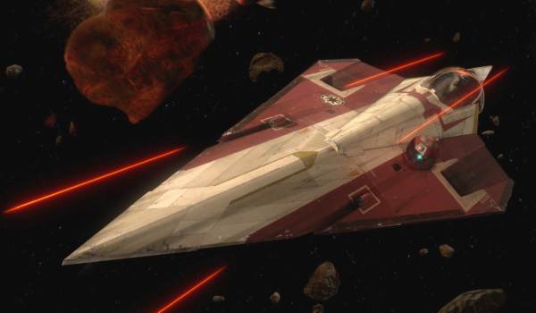 The Delta-7 Jedi Starfighter spaceship from Star Wars: Episode II – Attack of the Clones