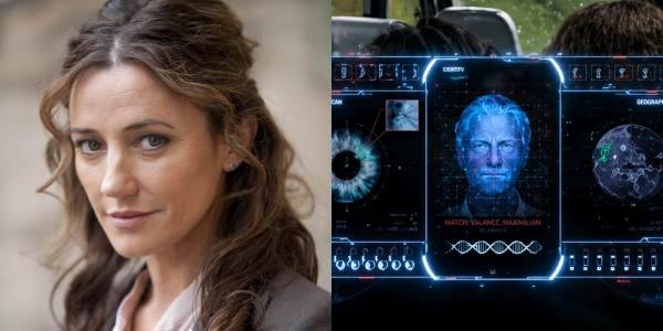 Comparison photo of Orla Brady and E.D.I.T.H. from Spider-Man: Far From Home