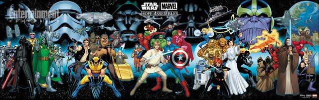 Star Wars / Marvel crossover cover