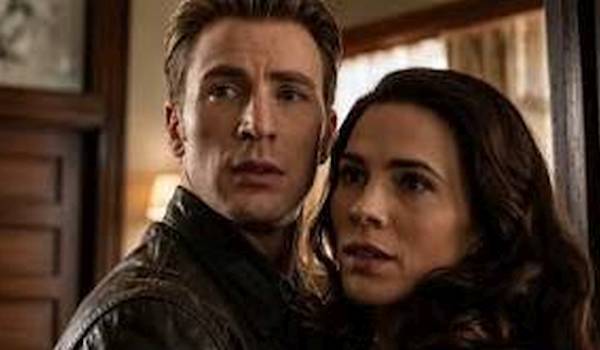 Chris Evans as Steve Rogers/Captain America, and Hayley Atwell as Peggy Carter in the Marvel movie Avengers: Endgame (2019)