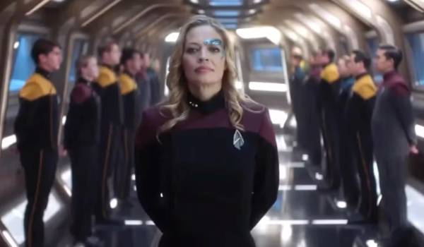 Television still of Jeri Ryan as Seven of Nine in the sci-fi show Star Trek: Picard