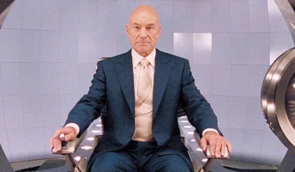 Patrick Stewart as Professor Charles Xavier in the sci-fi movie X-Men (2000)